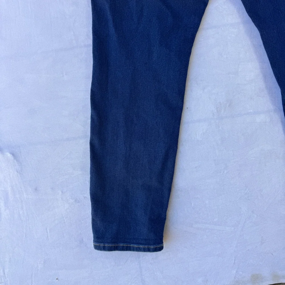 Michael Kors Izzy Skinny Jeans Women's 16 Blue Denim Stretch Dark Wash Whiskered